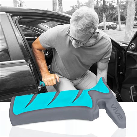 Vive Poignée de voiture pour personnes âgées – Loquet anti-rayures – Barre d'appui automatique – Astuce de sécurité pour aider à