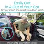 Vive Poignée de voiture pour personnes âgées – Loquet anti-rayures – Barre d'appui automatique – Astuce de sécurité pour aider à