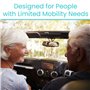 Vive Poignée de voiture pour personnes âgées – Loquet anti-rayures – Barre d'appui automatique – Astuce de sécurité pour aider à