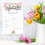 Sweetzer & Orange Calendrier perpétuel. Calendrier mural de 12 mois pour le bureau ou la famille. Planificateur floral 15,2 x 22