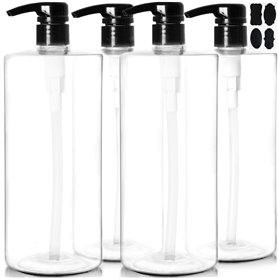 Youngever Lot de 4 Bouteille Pompe Shampoing 1L