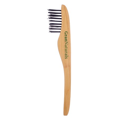 GranNaturals Brosse à cheveux - Outil de nettoyage pour peigne - Détachant avec manche en bois de hêtre naturel