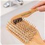 GranNaturals Brosse à cheveux - Outil de nettoyage pour peigne - Détachant avec manche en bois de hêtre naturel, poils durs en n