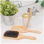 GranNaturals Brosse à cheveux - Outil de nettoyage pour peigne - Détachant avec manche en bois de hêtre naturel, poils durs en n