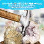 Blue Marble National Geographic 10 géodes Premium à casser – avec Lunettes & Supports – Kit Scientifique CTIM, Cadeau géologie p