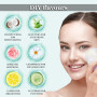 LyfNeeds Rouleau de massage en silicone réutilisable pour le visage, les yeux et le cou - Soin naturel et soin de la peau - Bleu