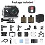 Caméra Sport 4K 30FPS 20MP WiFi - Caméra 4K Étanche jusqu'à 30M avec Stabilisation(EIS), Zoom 4X, Grand Angle de 170° - Télécomm