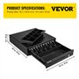 VEVOR Tiroir-Caisse Enregistreuse 41 cm Tiroir-Caisse Manuel et Automatique Compartiments 5 Billets 8 Pièces Tiroir de Caisse En