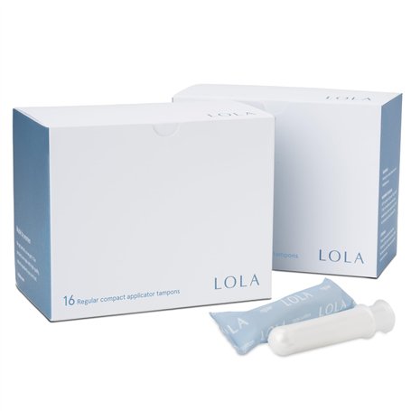 LOLA Lot de 32 tampons en coton bio – Tampons réguliers