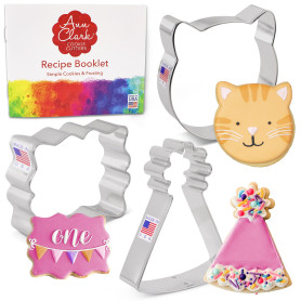 Ann Clark Lot de 3 emporte-pièces pour fête d'anniversaire Motif chat Fabriqué aux États-Unis par Ann Clark