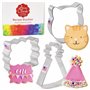 Ann Clark Lot de 3 emporte-pièces pour fête d'anniversaire Motif chat Fabriqué aux États-Unis par Ann Clark