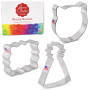 Ann Clark Lot de 3 emporte-pièces pour fête d'anniversaire Motif chat Fabriqué aux États-Unis par Ann Clark, petite plaque fanta