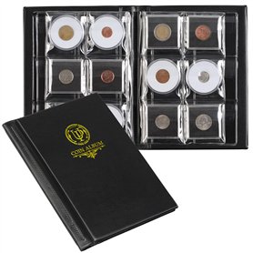 Album porte-capsules pour pièces de monnaie à 36 poches - Livre de collection de pièces de 2