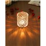 NiHome Lot de 12 bocaux en verre gaufré avec couvercles en bambou pour la fabrication de bougies votives, le rangement domestiqu