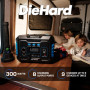 DieHard Centrale électrique portable de 300 W, générateur de charge sans fil lithium-ion compatible avec l'énergie solaire pour 