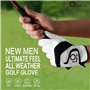 FINGER TEN Lot de 5 gants de golf pour homme main gauche en cuir cabretta résistant aux intempéries doux - Gants de golf pour ho