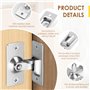 GlasFlength Verrou de Porte à Angle Droit 90 Degrés, Loquet de Porte de Verrouillage Coulissante Moulage de Précision en Acier I