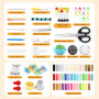 GlasFlength Kit Couture avec Accessoires Couture, Kit Couture Voyage Inclure avec 41 Bobines De Fil XL Trousse Couture Aiguilles