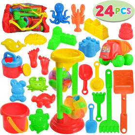 JOYIN 24 pcs Plage de Sable Jouets Ensemble Comprend Sable Roue d'eau