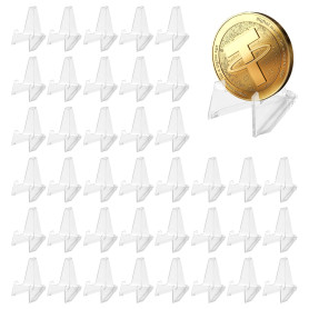 Support Monnaie Presentoir Chevalet Acrylique: 50 Pieces Chevalets Monnaie De Collection