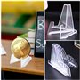 Support Monnaie Presentoir Chevalet Acrylique: 50 Pieces Chevalets Monnaie De Collection, Mini Supports De Chevalet En Acrylique