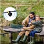 Vegena Lot de 4 détecteurs de touche électroniques pour la pêche - Avec indicateur lumineux LED