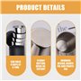 Verre à Shot en Acier Inoxydable, 16 Pcs 30 ml Mini Gobelet Inox Camping Verres à Liqueur vec 4 Pcs Étui en Cuir, Tasses à Lique