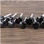 Vegena Lot de 10 Vis à Étoile M8 x 50 mm - Filetage - Bouton de Serrage - Écrou Étoile - Noir - Vis Moletées Avec Poignée pour M