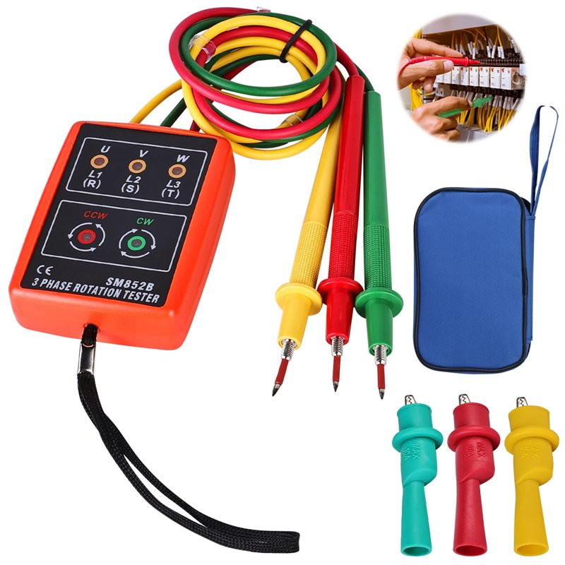 Indicateur de Testeur de Rotation à 3 Phases, 60V ~ 600V AC | Isleden