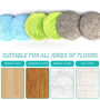 Vegena Lot de 14 Tampons de Nettoyage de Rechange en Microfibre pour Serpillière Microfibre Ronde 16 cm, pour Vadrouille éLectri