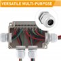 Vegena 40 Pcs Presse-étoupes,Câble Réglable Gland Joints 3-15 mm PG7 PG9 PG11 PG13.5 PG16,Étanches Presse-Étoupe Connecteur,pour