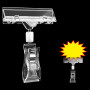Lot de 50 supports d'étiquettes de prix, clip de marchandise, support de panneau de marchandise, support rotatif en plastique, s