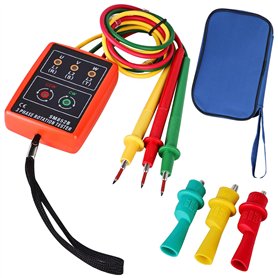 Vegena Compteur de phase Ac60 V ~ 600 V avec pinces crocodiles