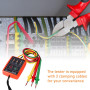 Vegena Compteur de phase Ac60 V ~ 600 V avec pinces crocodiles, testeur Summertesteur montre l'indicateur de rotation numérique 