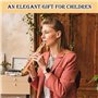 Flûte à Bec Soprano, Flûte à Bec Instrument, Flûte à Bec en bois, 8 Trous Clé C Doigté Baroque Flûte, avec Sac et Tige de Nettoy