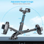 Beikell Support Téléphone Voiture, Auto Universel Ventouse Réglable Support Rotation 360° et Un Bouton de Libération pour Smartp