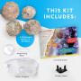 NATIONAL GEOGRAPHIC Kit Scientifique pour Ouvrir 4 Géodes – Comprend des Lunettes et Un Présentoir - Cadeau Scientifique STEM po