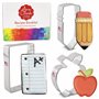 Ann Clark Cookie Cutters Ensemble de 3 emporte-pièces retour à l’école avec livret de recettes