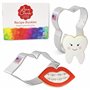 Ann Clark Cookie Cutters Ensemble de 2 emporte-pièces dentiste/sourire sympa avec livret de recettes