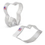 Ann Clark Cookie Cutters Ensemble de 2 emporte-pièces dentiste/sourire sympa avec livret de recettes, bouche et dents