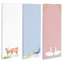 Blocs-notes Magnétiques, Lot de 6 Blocs-notes avec Aimant pour les Listes de Courses, de Choses à Faire, Motifs d'Animaux, 9 x 2