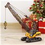 Grue de construction télécommandée 15 canaux avec lumières et sons - réaliste avec crochet de levage - camion RC jouets Digger p