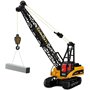 Grue de construction télécommandée 15 canaux avec lumières et sons - réaliste avec crochet de levage - camion RC jouets Digger p