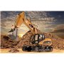Grue de construction télécommandée 15 canaux avec lumières et sons - réaliste avec crochet de levage - camion RC jouets Digger p