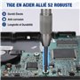 WORKPRO Jeu de 6 Tournevis de Précision en Alliage d’Aluminium, Tournevis Lunettes avec Pointe Magnétique et Poignée Antidérapan