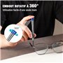 WORKPRO Jeu de 6 Tournevis de Précision en Alliage d’Aluminium, Tournevis Lunettes avec Pointe Magnétique et Poignée Antidérapan