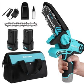 DURATECH Mini Tronçonneuse à Batterie 5 Pouces
