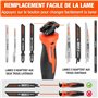 ValueMax Scie à Main Multifonction 8 en 1, Scie à Bois et Métaux avec 8 Lames Interchangeables, Poignée Ergonomique et Design Sé