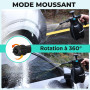 HAUSHOF Pulverisateur Mousse Manuel 2 L, Pulvérisateur à Pression à Main avec 2 Buses Réglables, pour Lavage Voiture, Nettoyage 