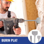 WORKPRO Jeu de 15 Forets et Burins SDS-Plus, Ensemble de Forets à Béton avec Burins Pointus et Plats pour Brique, Ciment, Pierre